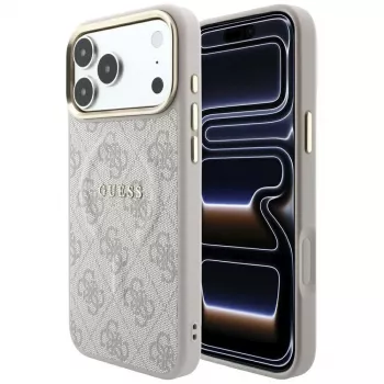 GUESS Embossed 4G Classic MagSafe dėklas, skirtas iPhone 17 Pro Max / 18 Pro Max - rožinis