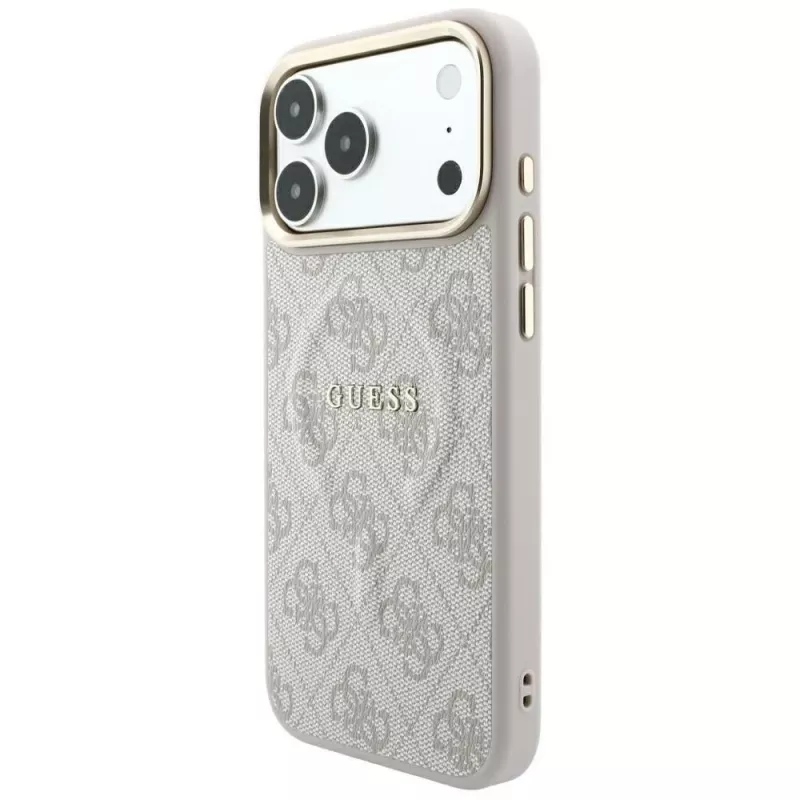 GUESS Embossed 4G Classic MagSafe dėklas, skirtas iPhone 17 Pro Max / 18 Pro Max - rožinis