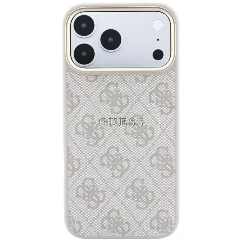 GUESS Embossed 4G Classic MagSafe dėklas, skirtas iPhone 17 Pro Max / 18 Pro Max - rožinis