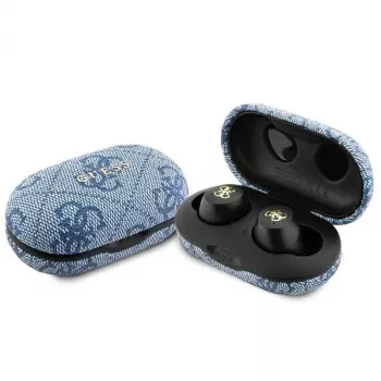GUESS GUTWSP4EGB True Wireless Bluetooth ausinės su įkrovimo doku, ENC, mėlynos metalinės