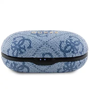 GUESS GUTWSP4EGB True Wireless Bluetooth ausinės su įkrovimo doku, ENC, mėlynos metalinės