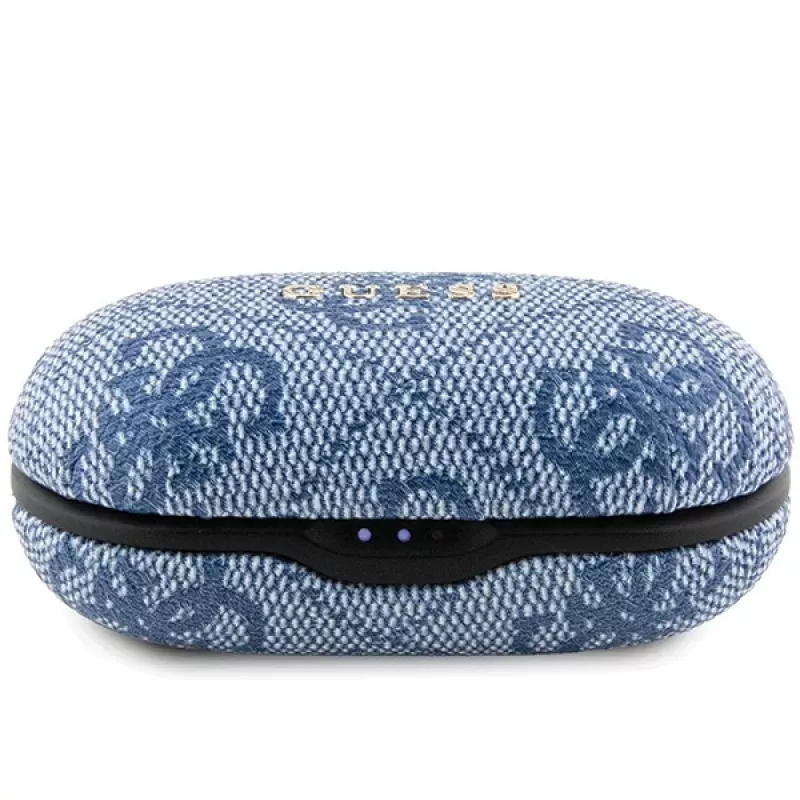 GUESS GUTWSP4EGB True Wireless Bluetooth ausinės su įkrovimo doku, ENC, mėlynos metalinės