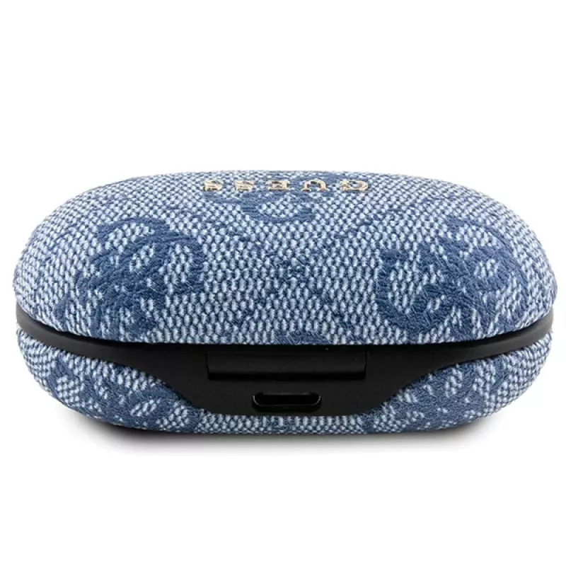 GUESS GUTWSP4EGB True Wireless Bluetooth ausinės su įkrovimo doku, ENC, mėlynos metalinės