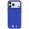 BMW M Carbon Metal Logo MagSafe dėklas, skirtas iPhone 18 Pro / 17 Pro - mėlynas