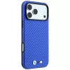 BMW M Carbon Metal Logo MagSafe dėklas, skirtas iPhone 18 Pro / 17 Pro - mėlynas