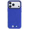 BMW M Carbon Metal Logo MagSafe dėklas, skirtas iPhone 18 Pro Max / 17 Pro Max - mėlynas