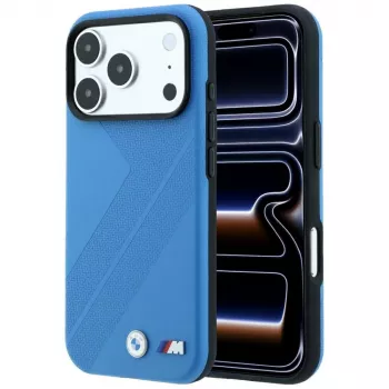 BMW M Tire Track Metal Logo MagSafe dėklas, skirtas iPhone 18 Pro / 17 Pro - mėlynas