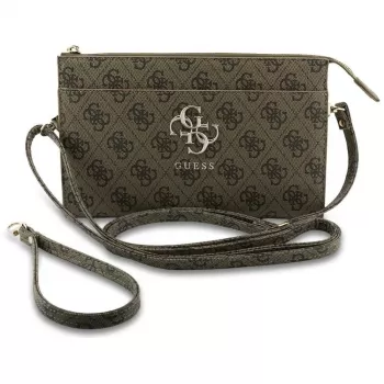 Guess Phone Pouch 4G Big Logo - rudos spalvos kryžminė rankinė su kortelių kišenėmis