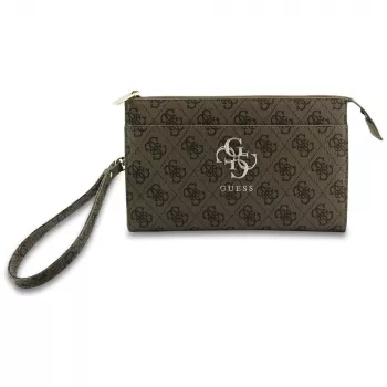 Guess Phone Pouch 4G Big Logo - rudos spalvos kryžminė rankinė su kortelių kišenėmis