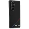 BMW M odinė perforuota trijų spalvų juostos metalo logotipų MagSafe dėklas, skirtas Samsung Galaxy Z Fold8 Ultra – juoda