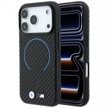 BMW M Carbon Printed Ring MagSafe dėklas, skirtas iPhone 18 Pro / 17 Pro - juodas