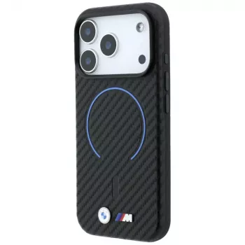 BMW M Carbon Printed Ring MagSafe dėklas, skirtas iPhone 18 Pro / 17 Pro - juodas
