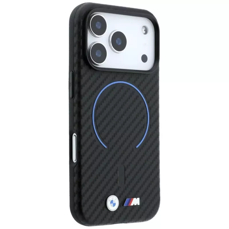 BMW M Carbon Printed Ring MagSafe dėklas, skirtas iPhone 18 Pro / 17 Pro - juodas