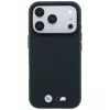 BMW M Quadrille Kevlar Metal Logo MagSafe dėklas, skirtas iPhone 18 Pro / 17 Pro - tamsiai mėlynas