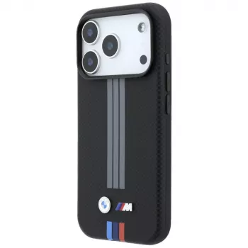 BMW M Quadrille Kevlar Anthracite & Tricolor Print Lines MagSafe dėklas, skirtas iPhone 18 Pro / 17 Pro