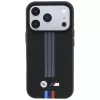 BMW M Quadrille Kevlar Anthracite & Tricolor Print Lines MagSafe dėklas, skirtas iPhone 18 Pro / 17 Pro