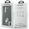 Karl Lagerfeld Saffiano Karl & Choupette Pin dėklas, skirtas Samsung Galaxy Z Fold 8 Ultra - juodas