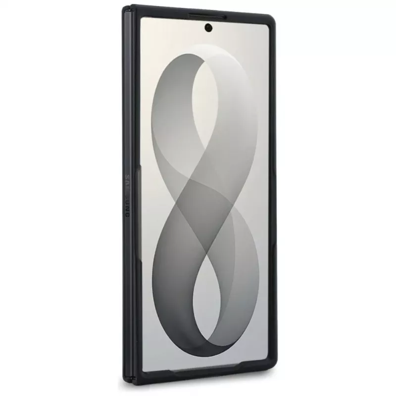 Karl Lagerfeld Saffiano Karl & Choupette Pin dėklas, skirtas Samsung Galaxy Z Fold 8 Ultra - juodas
