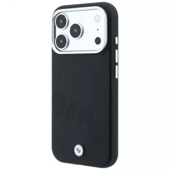 BMW Sign Inclined Deboss Letters MagSafe dėklas, skirtas iPhone 18 Pro / 17 Pro - juodas