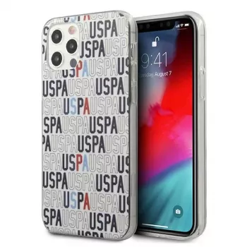 U.S. Polo Assn. Logo Mania dėklas iPhone 12/12 Pro - baltas