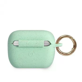 GUESS GUACAPSILGLGN AirPods Pro dėklas žalias silikoninis su blizgučiais