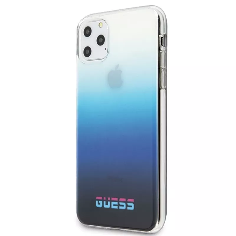 GUESS California Gradient Blue kietas dėklas, skirtas Apple iPhone 11 Pro Max