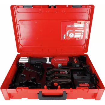 Rothenberger ROMAX 4000 Basic Set belaidis presavimo įrankis su AMPShare baterija, įkrovikliu ir TH 16 nasrais