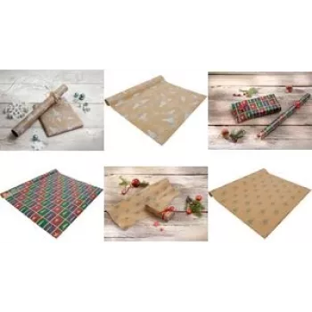 SIGEL GP120 dovanų pakavimo popieriaus rulonas – baltojo lokio dizainas, 5 m x 70 cm, įvairiaspalvis, 80 g/m²