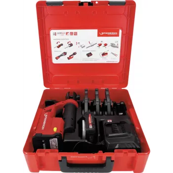 ROTHENBERGER ROMAX Compact III SET TH 19 kN belaidis presavimo įrankis su TH žandikauliais, 18V Li-Ion 2.0Ah, krovikliu ir dėklu
