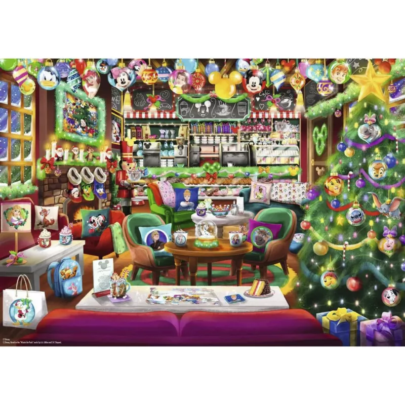 Ravensburger Puzzle Disney Christmas Cafe (1000 dalių)