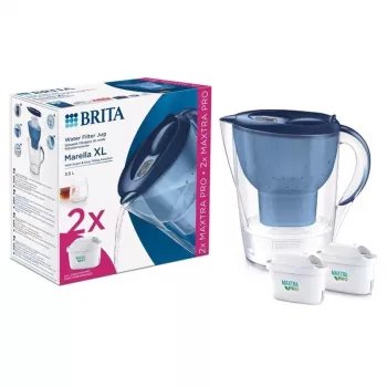 BRITA MARELLA XL vandens filtro ąsotis su 2 MAXTRA+ filtrais, 3,5 l talpos, baltas