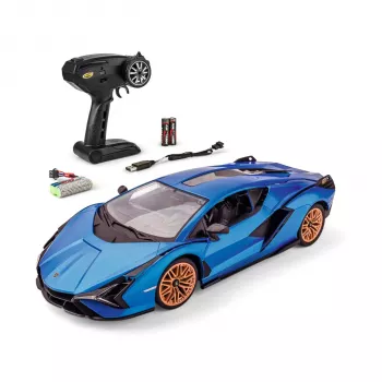 Tamiya Carson 1:14 Lamborghini Sian FKP 37 2.4GHz RTR RC automobilis Mėlynas