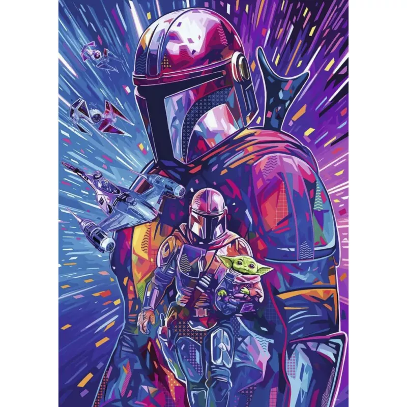 RAVENSBURGER dėlionė Star Wars Hyper Space kolekcija: Mandalorietis (500 dalių, didelės detalės)