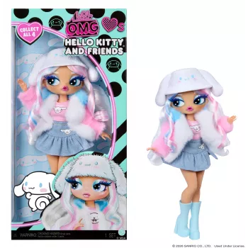 MGA L.O.L. Surprise O.M.G. Hello Kitty & Friends - Cinnamoroll mados lėlė
