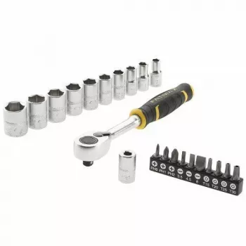 STANLEY 1/2 colio reketinis rinkinys 120T su antgaliais ir lizdais