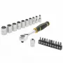 STANLEY 1/2 colio reketinis rinkinys 120T su antgaliais ir lizdais