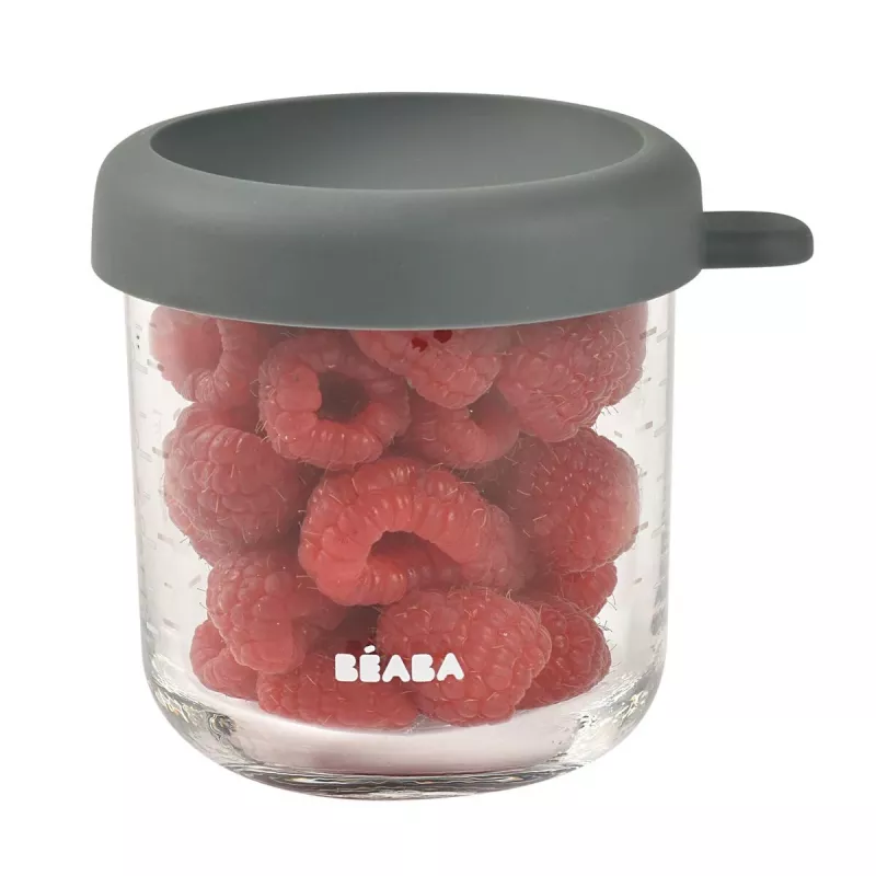BEABA stiklinis indas su sandariu dangteliu 250 ml Mineral