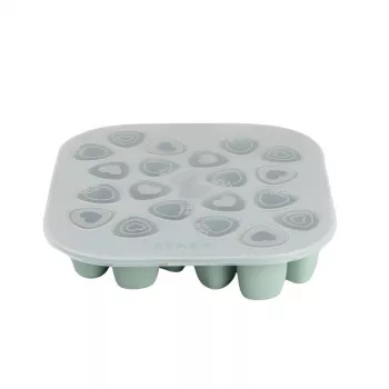 Beaba Multiportions šaldiklio padėklas 20 x 35 ml silikoninis, šalavijų žalia