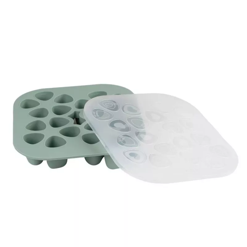 Beaba Multiportions šaldiklio padėklas 20 x 35 ml silikoninis, šalavijų žalia