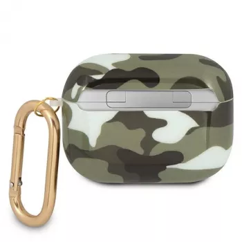 GUESS GUAPUCAMA AirPods Pro dangtelis Green/Khaki kamufliažinė kolekcija