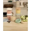 Beaba stikliniai indeliai kūdikių maistui su sandariais dangteliais, 6 x 250 ml, natūralių spalvų mišinys