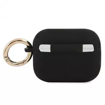 GUESS GUAPSSSK AirPods Pro dėklas juodas silikoninis Vintage Script