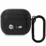 BMW BMA322PVTK AirPods 3 kartos dėklas juodos odos su lenkta linija