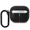 BMW BMA322PVTK AirPods 3 kartos dėklas juodos odos su lenkta linija