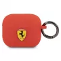 Ferrari FEA3SILRE Silicone dėklas Apple AirPods 3 kartos ausinėms, raudonas