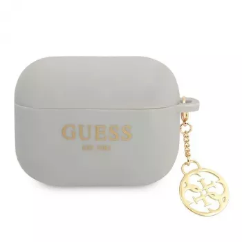 Guess GUAPLSC4EG AirPods Pro dangtelis pilkas silikoninis su pakabuku 4G kolekcija