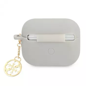 Guess GUAPLSC4EG AirPods Pro dangtelis pilkas silikoninis su pakabuku 4G kolekcija