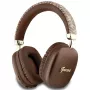 GUESS GUE003639 Gcube Metalinis Script logotipo ant ausų Bluetooth ausinės rudos