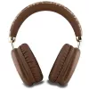 GUESS GUE003639 Gcube Metalinis Script logotipo ant ausų Bluetooth ausinės rudos