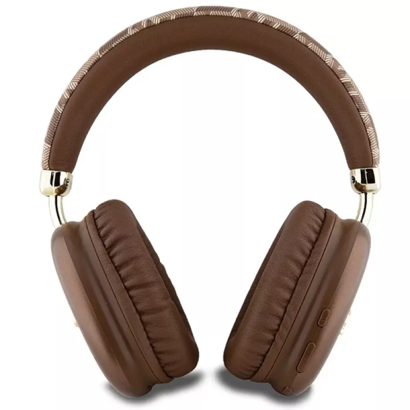 GUESS GUE003639 Gcube Metalinis Script logotipo ant ausų Bluetooth ausinės rudos